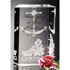 Carlyle Pristine Gallery - 4 3/4" X 7" X 1 1/8" - Award Made Of Optical Crystal