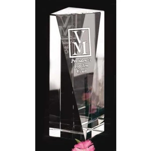 Buena Vista Pristine Gallery - 2 1/4" X 6 1/2" X 2 1/4" - Award Made Of Optical Crystal