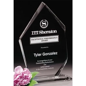 Imperial Peak Pristine Gallery - 6" X 8 1/2" X 3" - Optical Crystal Award