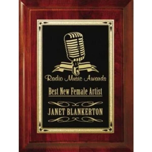 Americana Wall Plaque Gallery - 9" X 11" - Plaque Made Of Cherry Wood With Raised Panel Insert