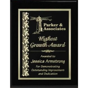 Aberdeen Wall Plaque Gallery - 7" X 9" - Laser Plaque With Black Piano Finish