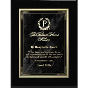 Aberdeen Wall Plaque Gallery - 9" X 12" - Laser Plaque With Black Piano Finish