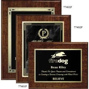 Aberdeen Wall Plaque Gallery - 9" X 12" - Walnut Laser Plaque With Piano Finish