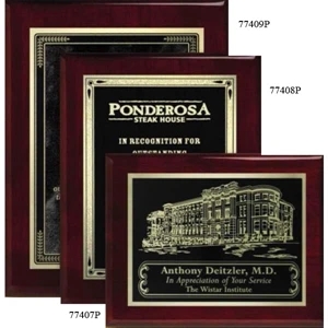 Aberdeen Wall Plaque Gallery - 9" X 12" - Rosewood Laser Plaque With Piano Finish