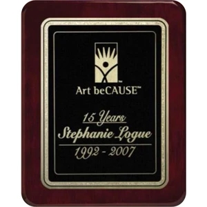 Champlain Wall Plaque Gallery - 8" X 10" - Rosewood Plaque With Piano Finish