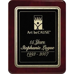 Champlain Wall Plaque Gallery - 9" X 12" - Rosewood Plaque With Piano Finish