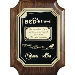 Northfield Wall Plaque Gallery - 9" X 12" - Walnut Notched Plaque With Natural Finish
