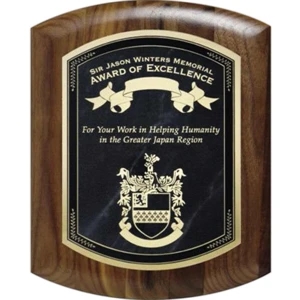 Melrose Wall Plaque Gallery - 8" X 10" - Walnut Barrel Plaque With Natural Finish