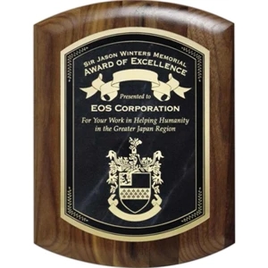 Melrose Wall Plaque Gallery - 9" X 12" - Walnut Barrel Plaque With Natural Finish
