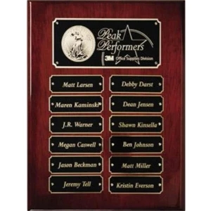 Wall Plaque Gallery - 9" X 12" - Rosewood Piano Finish Perpetual Plaque