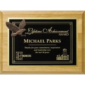Wall Plaque Gallery - 9" X 12" - Plaque With Alder Wood Natural Finish