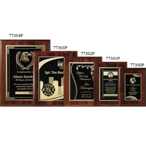 Econo Wall Plaque Gallery - 7" X 9" - Plaque With Cherry Laminate Finish, Made Of Composite Wood