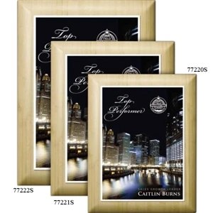 Wall Plaque Gallery - Blond Bamboo Plaque With A 7" X 10" Sublimated Plate