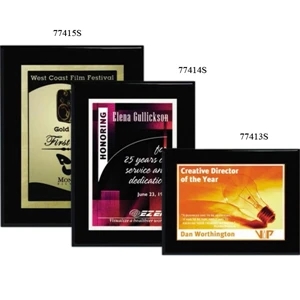 Aberdeen Wall Plaque Gallery - 9" X 12" - Black Plaque Piano Finish With Sublimated Plate