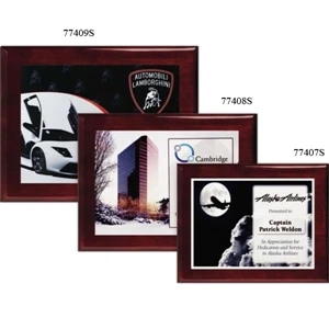 Aberdeen Wall Plaque Gallery - 7" X 9" - Rosewood Plaque With Piano Finish And Sublimated Plate