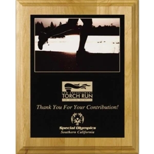 Wall Plaque Gallery - 8" X 10" - Plaque With Alder Wood Natural Finish And Sublimated Plate