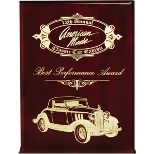 Aberdeen Wall Plaque Gallery - 9" X 12" - Rosewood Plaque With Piano Finish