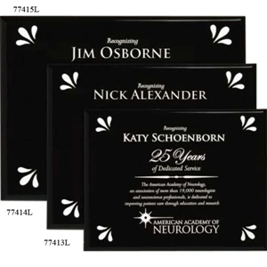 Aberdeen Wall Plaque Gallery - 9" X 12" - Black Plaque With Piano Finish