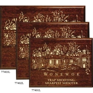 Aberdeen Wall Plaque Gallery - 9" X 12" - Walnut Plaque With Piano Finish