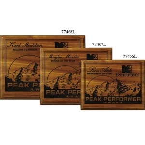 Kodiak Wall Plaque Gallery - 7" X 9" - Plaque With Walnut Natural Finish And Laser Engraving