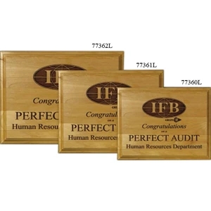 Wall Plaque Gallery - 7" X 9" - Plaque With Alder Wood Natural Finish And Laser Engraving