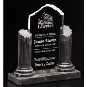 Apollo Stoneridge Gallery - Optical Crystal/cultured Stone Award, 7 3/4" X 8 3/4" X 2 3/4"