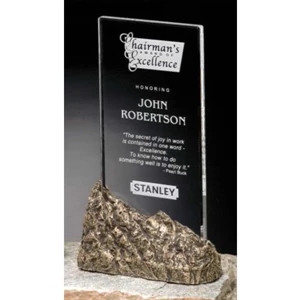 Summit Stone Stoneridge Gallery - 6 1/4" X 11" X 2 3/4" - Optical Crystal/cultured Stone Award