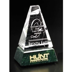 Verde Gallery Varnell Peak - Peak Award Made Of Green Marble And Optical Crystal
