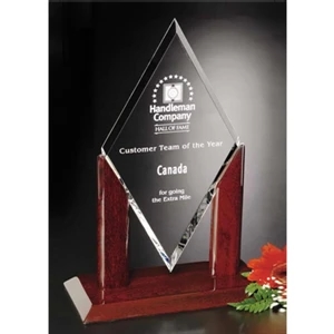 Quantum Parkdale Gallery - 8" X 15 1/2" X 4" - Award Made Of Optical Crystal With Piano Finish