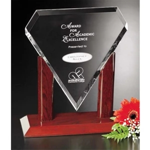 Marquise Parkdale Gallery - 6 1/2" X 9" X 4" - Award Made Of Optical Crystal With Piano Finish