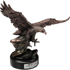 Soaring Eagle Eagle Gallery - Bronze Plated Resin Soaring Eagle Award. Blank