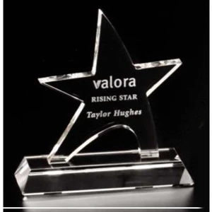 Star Gallery Prestige - 6" X 6" X 2 1/4" - Award Made From Optical Crystal