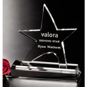 Star Gallery Prestige - 7" X 7 1/2" X 2 3/4" - Award Made From Optical Crystal