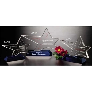 Star Gallery Rock Star - 8 1/2" X 6" X 2 1/4" - Award Made From Optical Crystal