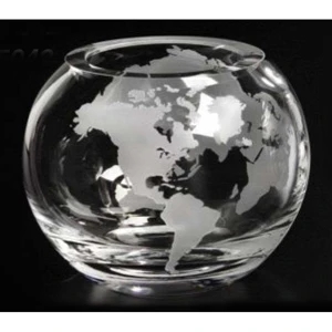 Windermere Global Global Gallery - 7" X 6" - Hand Blown Crystal Global Bowl Award