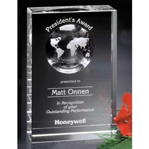 Drake Global Global Gallery - Global Award Made Of Optical Crystal, 6"