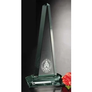 Ashford Tower Jade Gallery - 5 1/2" X 13" X 4" - Jade Crystal Tower Award