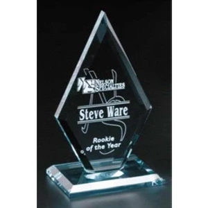 Premier Diamond Jade Gallery - 4" X 7" X 3" - Jade Crystal Diamond Award