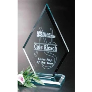 Premier Diamond Jade Gallery - 5" X 8 1/2" X 3" - Jade Crystal Diamond Award