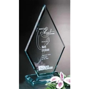 Premier Diamond Jade Gallery - 6" X 10" X 3" - Jade Crystal Diamond Award