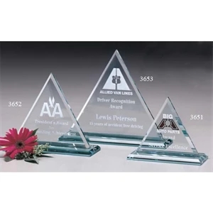 Princeton Jade Gallery - 9" X 8 1/2" X 3" - Triangular Shape Jade Award