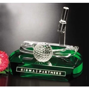 Putter Sports Gallery - Putter Award Made Of Optical Crystal, 6" X 5" X 3/4"