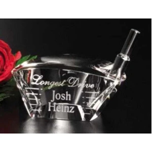 Driver Sports Gallery - 2 1/2" X 2 1/2" X 1 1/4" - Driver Shape Award Made Of Optical Crystal