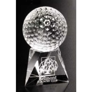 Triad Sports Gallery - 1 1/4" X 1 1/4" - Optical Crystal Golf Award On Base