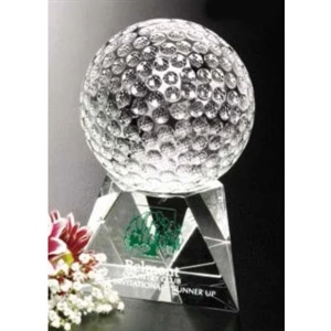 Triad Sports Gallery - 1 1/2" X 1 1/2" - Optical Crystal Golf Award On Base