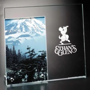 Santa Fe Distinctive Gift Gallery - Starfire Crystal Picture Frame, Holds A 4" X 6" Photo