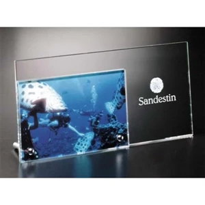 Santa Fe Distinctive Gift Gallery - Starfire Crystal Picture Frame Holds A 5" X 7" Photo