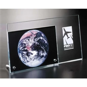 Santa Fe Distinctive Gift Gallery - Starfire Crystal Picture Frame, Holds A 5" X 7" Photo