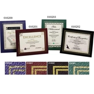 Certificate Gallery - Black-gold - Certificate Holder Made Of Stimulated Leather Fiber Board