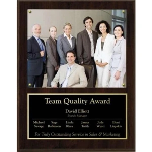 Certificate Gallery - Walnut Finish Picture Plaque, 11 3/4" X 15" X 5/8"